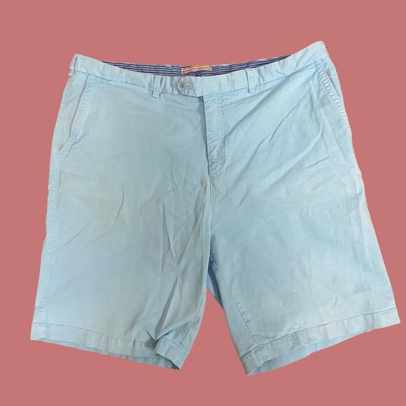 Bugatchi Sky Blue Stretch Cotton Shorts Size 38 - Picture 2 of 8